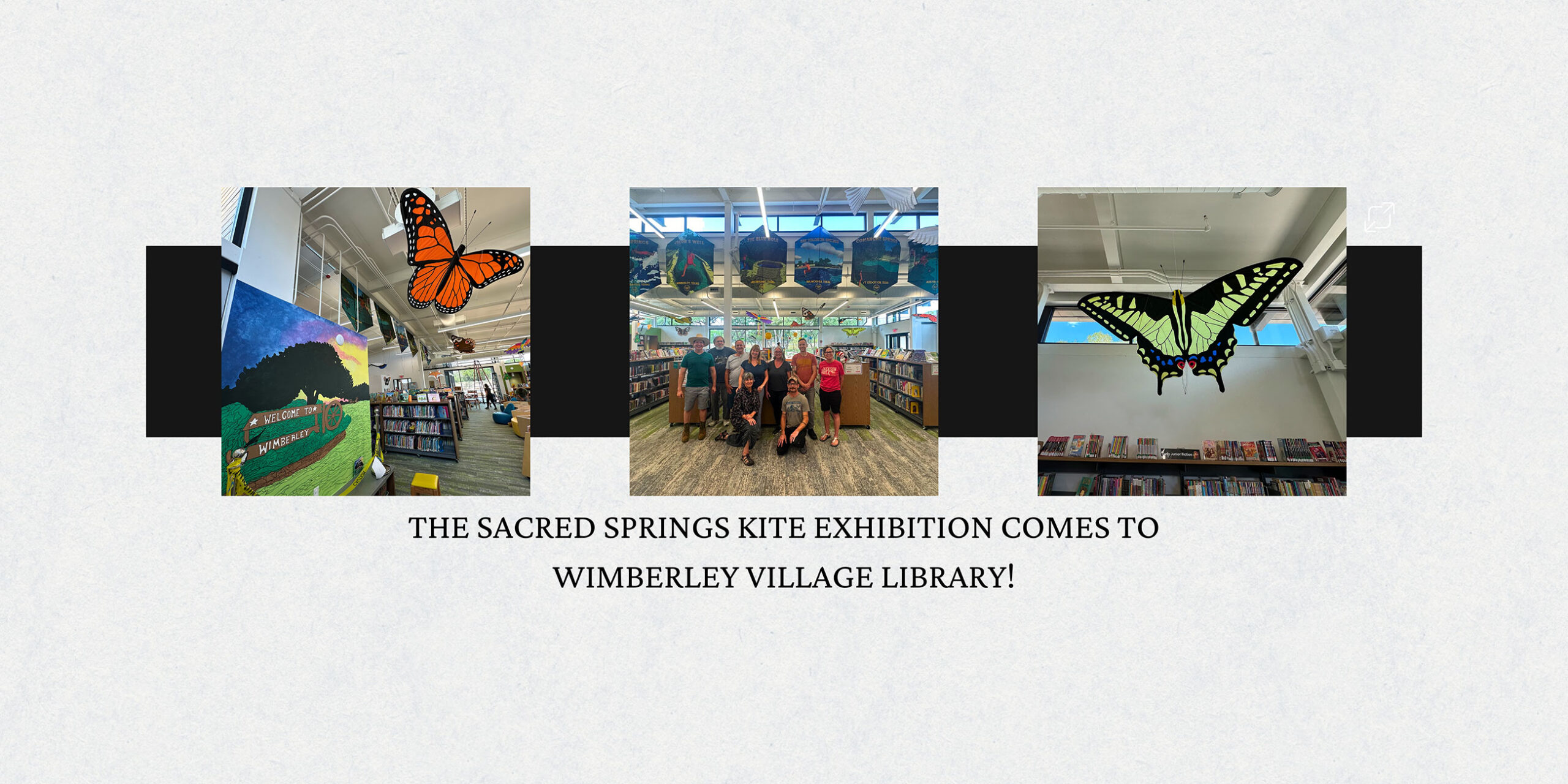 The Sacred Springs kite exhibition comes to Wimberley village library