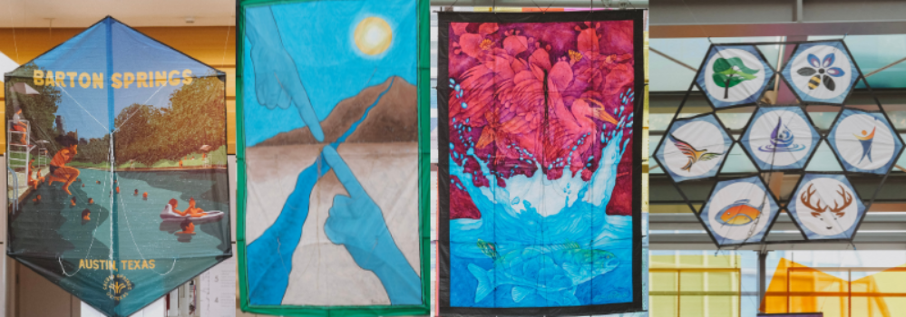 Part of The Sacred Springs Kite Exhibition is now in the Moore Gallery at the Austin Airport! Click the photo above to learn more.